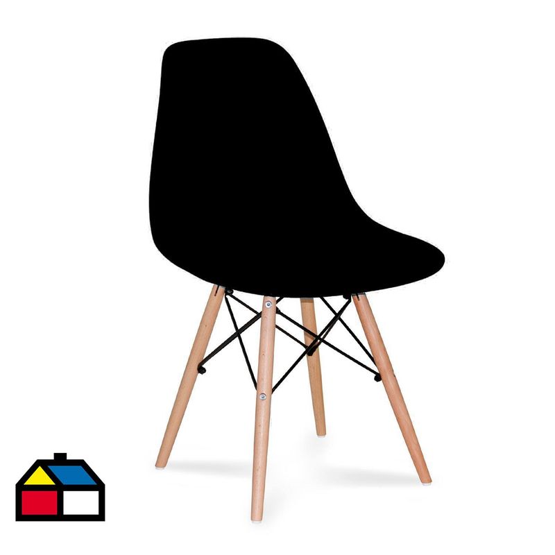 IMPORTADORA USA - Silla Comedor Diseño Home Negro 81x46x42 cm