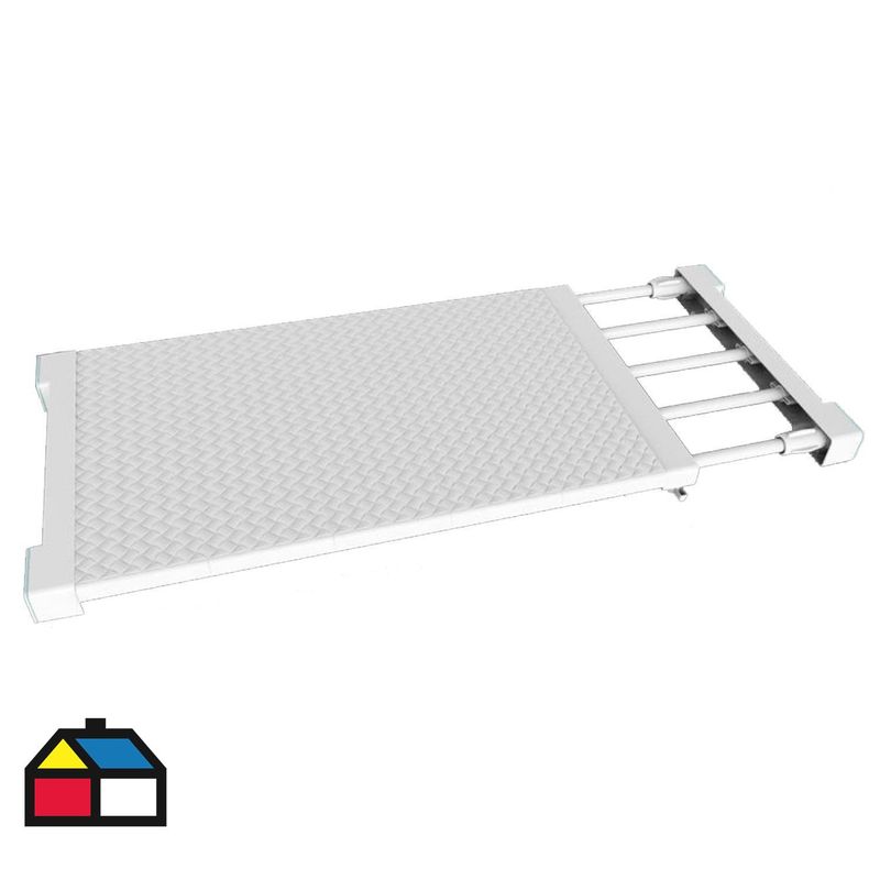 IMPORTADORA USA - Repisa organizadora ajustable 75 a 120 cm Blanco
