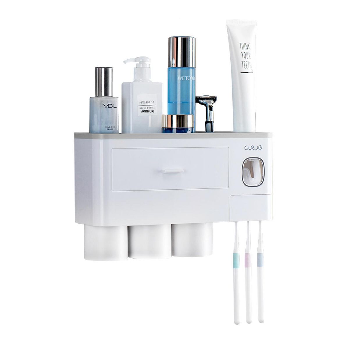 IMPORTADORA USA - Repisa Plástico 1 Nivel(es) 30x13.2x11 cm Gris