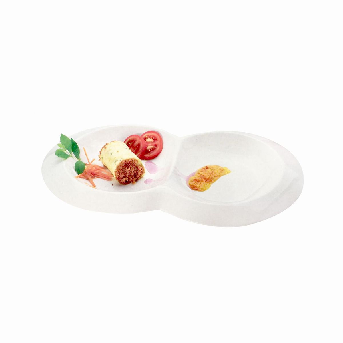 SOHOGAR - Bandeja de cerámica doble para servir