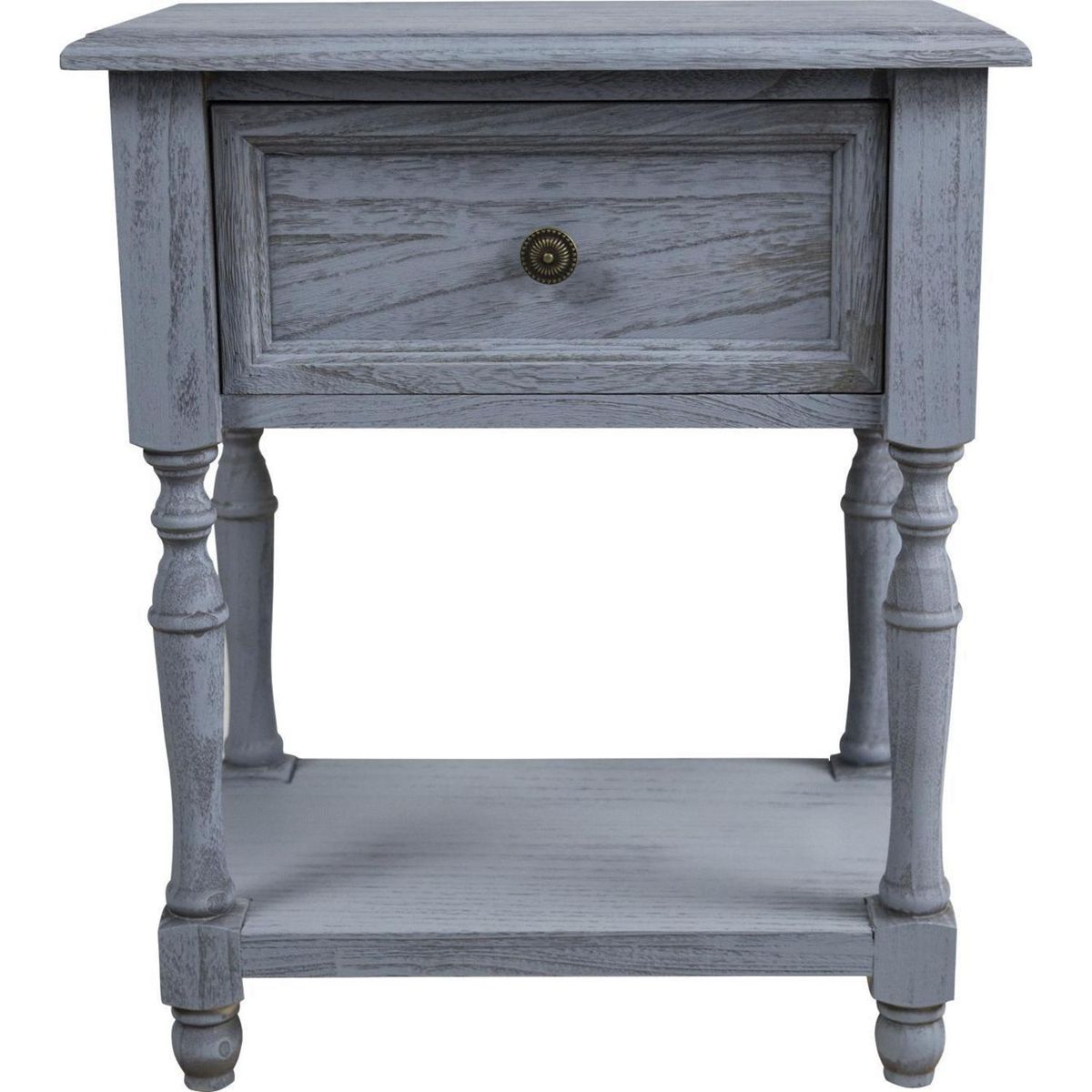 SMARTCOM - Velador 1 Cajón(es) Ashford 45x55x30 cm Azul