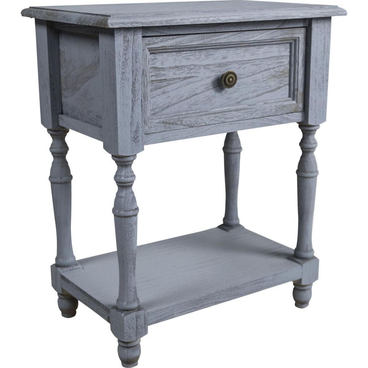 SMARTCOM - Velador 1 Cajón(es) Ashford 45x55x30 cm Azul