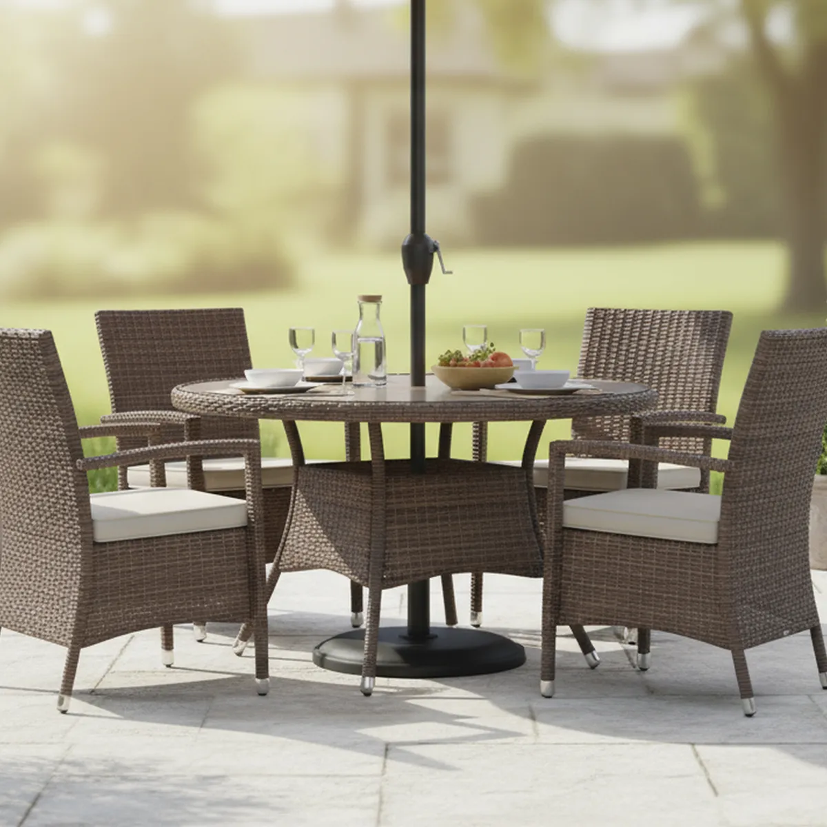 JUST HOME COLLECTION - Base concreto redondo 16 kg negra