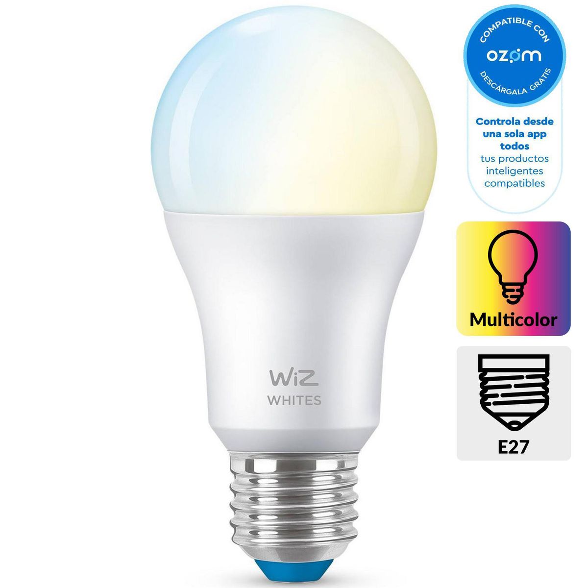 WIZ - Ampolleta Inteligente Led Wifi 9 W E27 806 lm Luz Multicolor