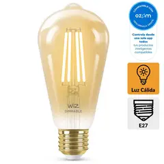 WIZ - Ampolleta Wifi Filamento Edison 6.9 W E27 640 lm Luz Cálida