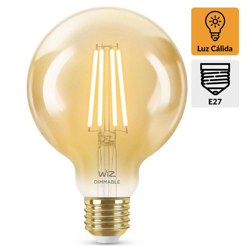 WIZ - Ampolleta Inteligente 6.9 W E27 640 lm Luz Cálida