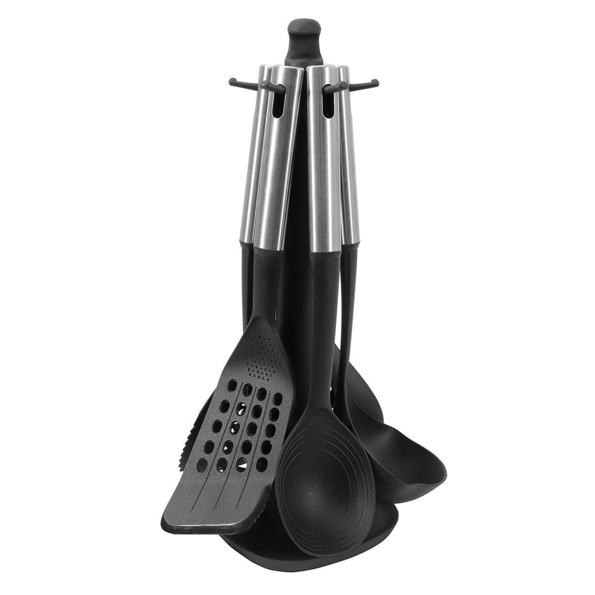 ILKO - Set 6 utensilios con base silver nylon