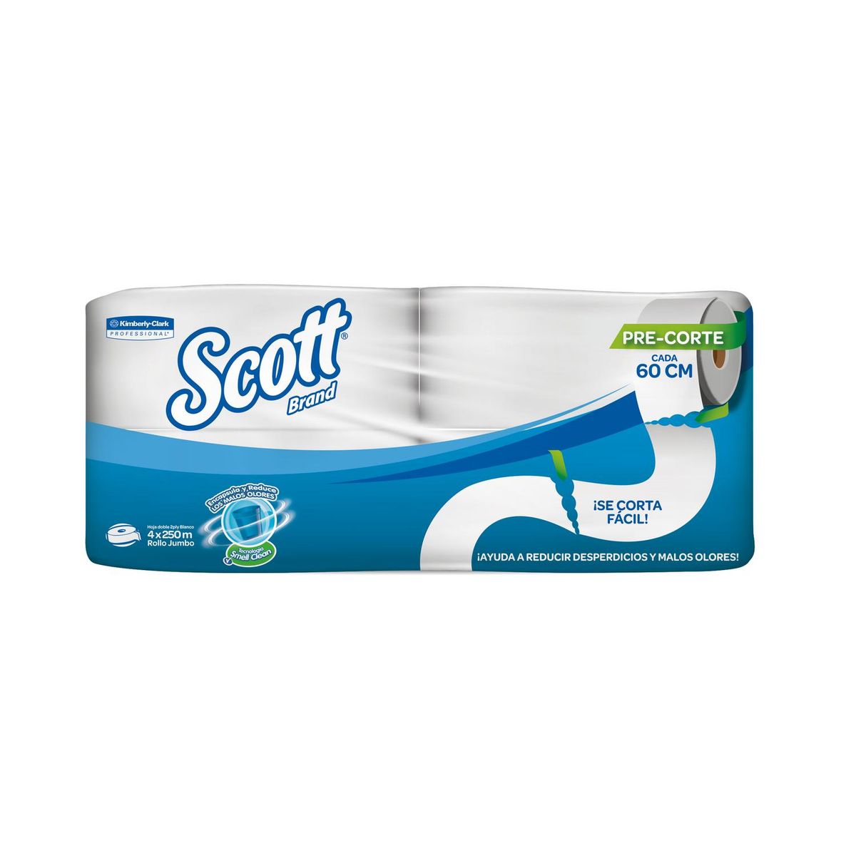 SCOTT - Papel Higiénico Jumbo Doble hoja 1000 Rollos x 250 m