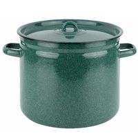 Olla alta 26 cm 12 l acero carbonico verde