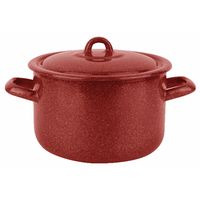 Olla 18 cm 2,5 l acero carbonico rojo