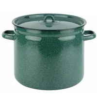 Olla alta 24 cm 8 l acero carbonico verde