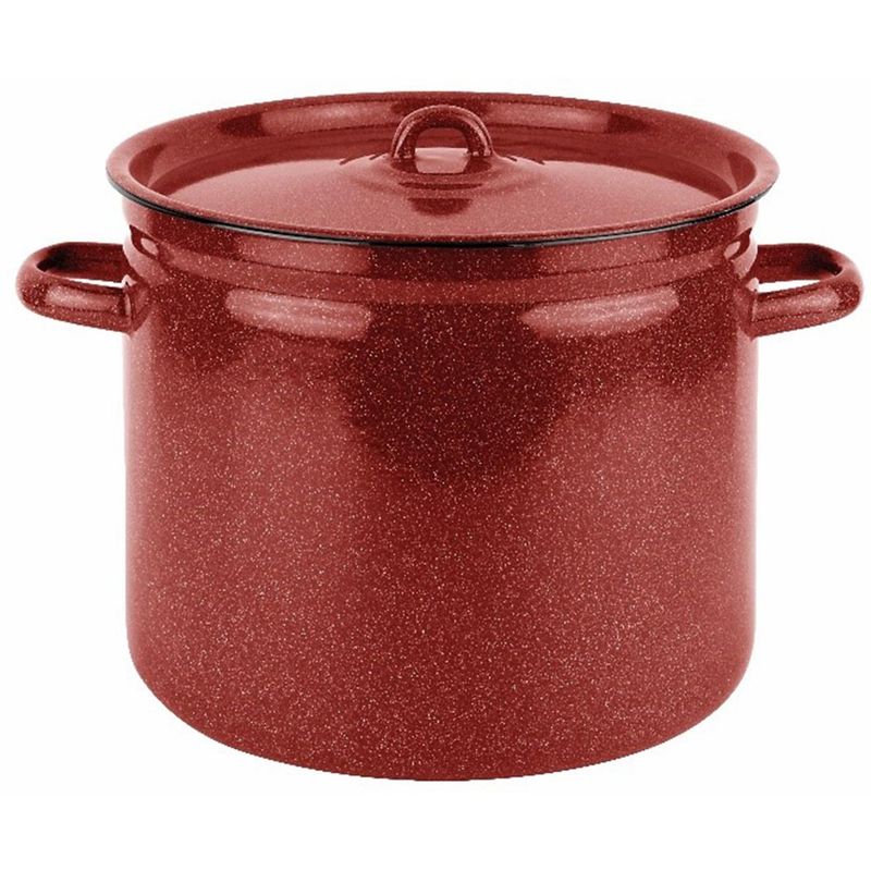 FANTUZZI - Olla alta 26 cm 12 l acero carbonico rojo