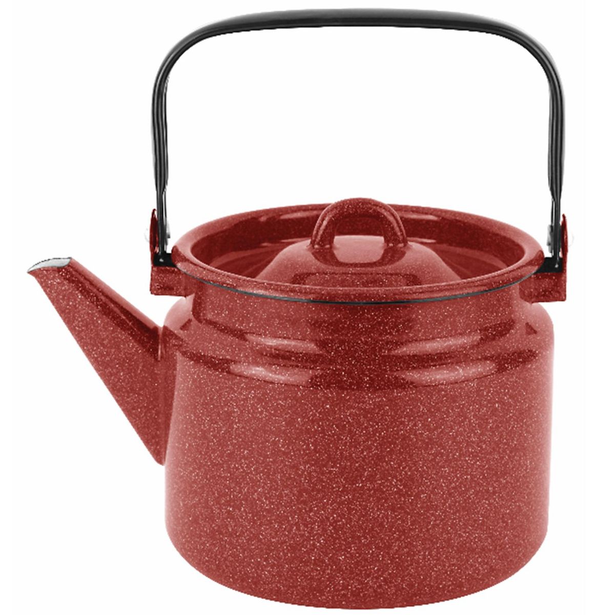 FANTUZZI - Tetera Fundo 2 l Acero Rojo