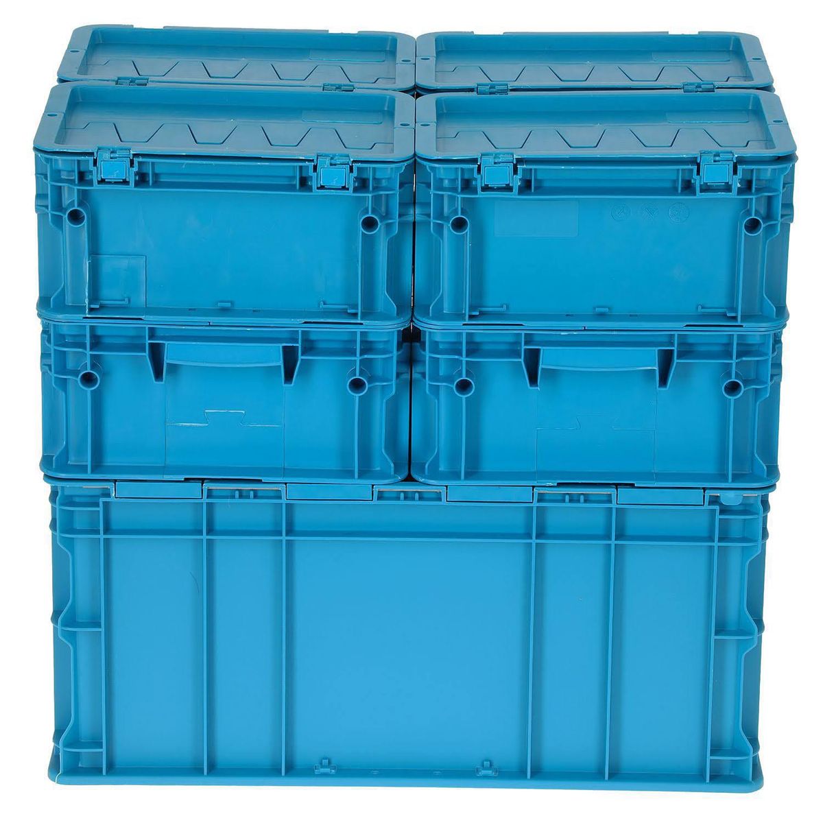 AUTORODEC - Pack 7 Cajas Modulares 40x60x61 cm 99 l Azul
