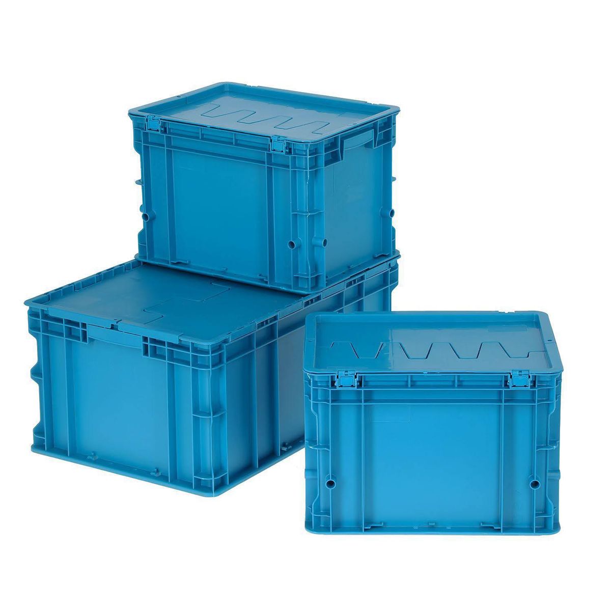 AUTORODEC - Pack 3 Cajas Modulares 40x60x60 cm 101 l Azul