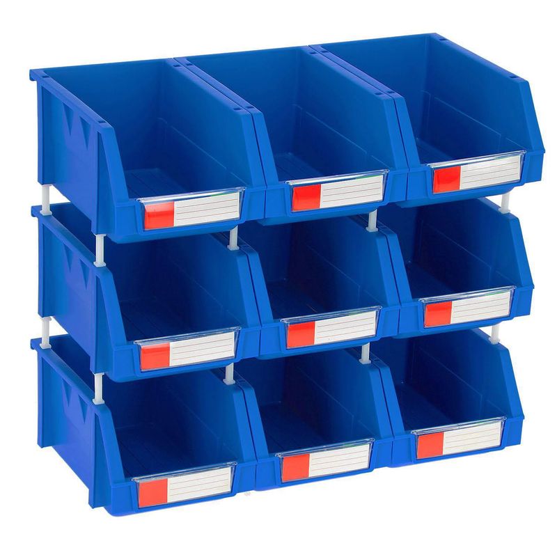 AUTORODEC - Pack 9 Cajas Organizadoras 15x12.4x24 cm Azul