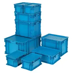 AUTORODEC - Pack 9 Cajas Modulares 40x90x61 cm 148 l Azul