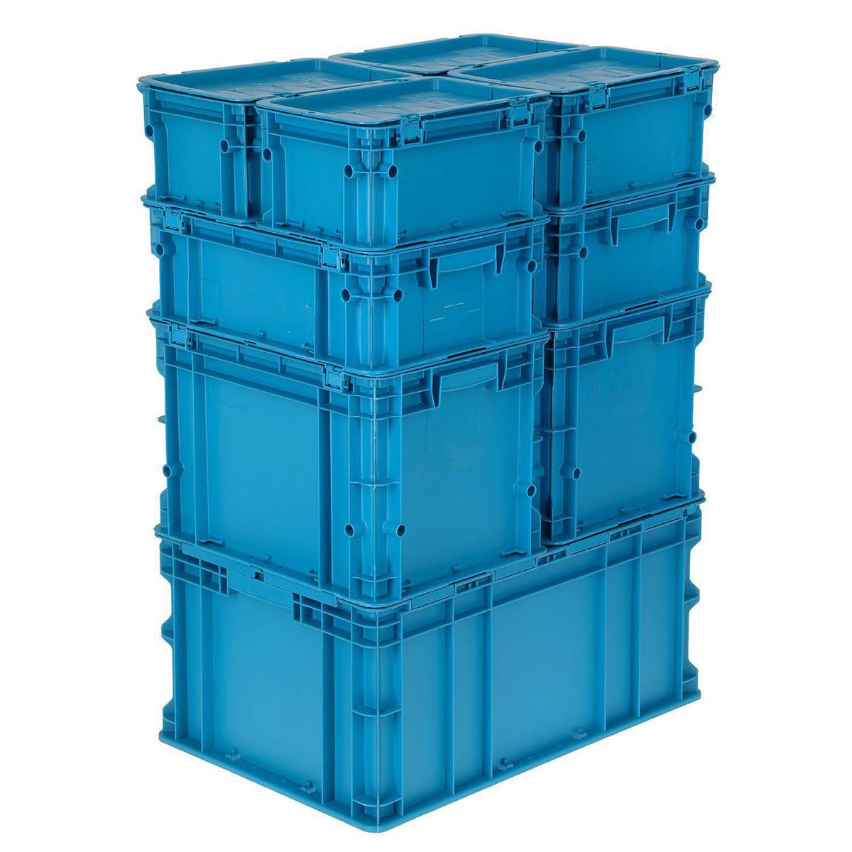 AUTORODEC - Pack 9 Cajas Modulares 40x90x61 cm 148 l Azul