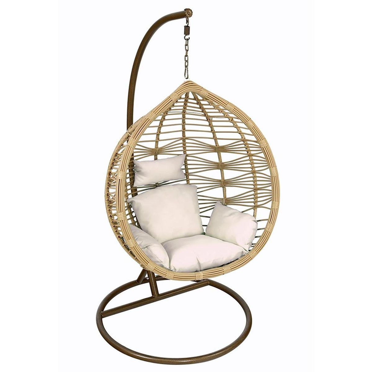 EL BARCO - Silla colgante Bamboo Rattan Talla L 125x75x195 cm