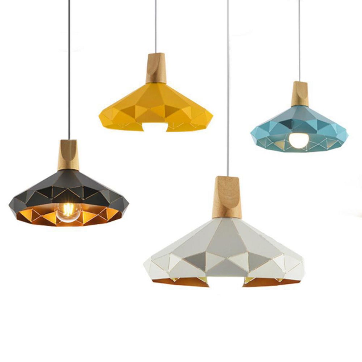 LUP - Lámpara colgante 40 W metal E27 blanco