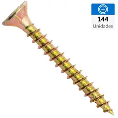 MAMUT - Tornillo Tirafondo Cabeza Phillips Madera 4 " 6 mm 144 Unidades