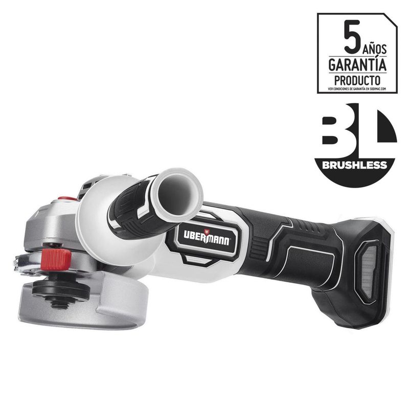 UBERMANN - Esmeril angular inalámbrico 4,5" 20V sin batería