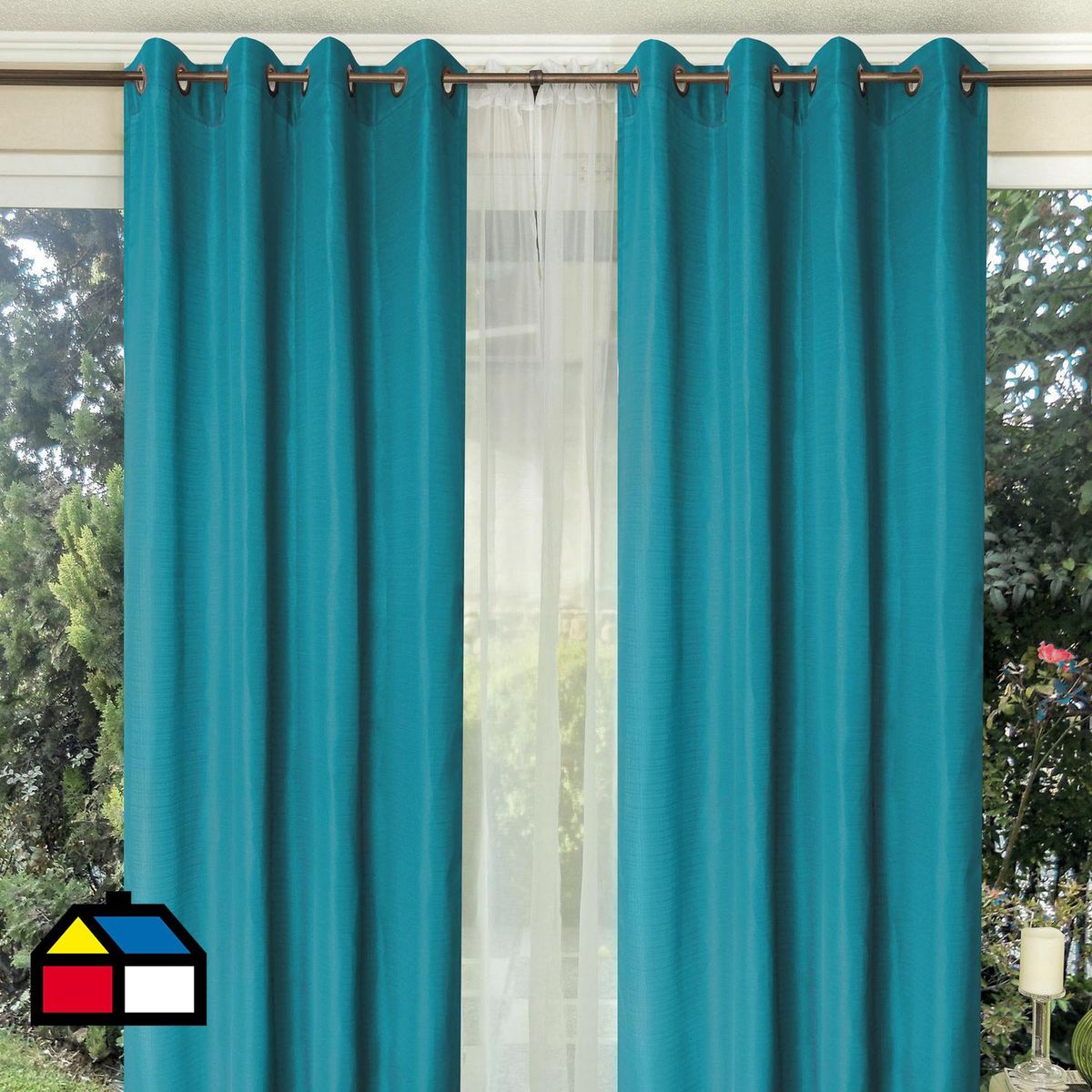 JUST HOME COLLECTION - Combo Cortinas Rústico Tabatha