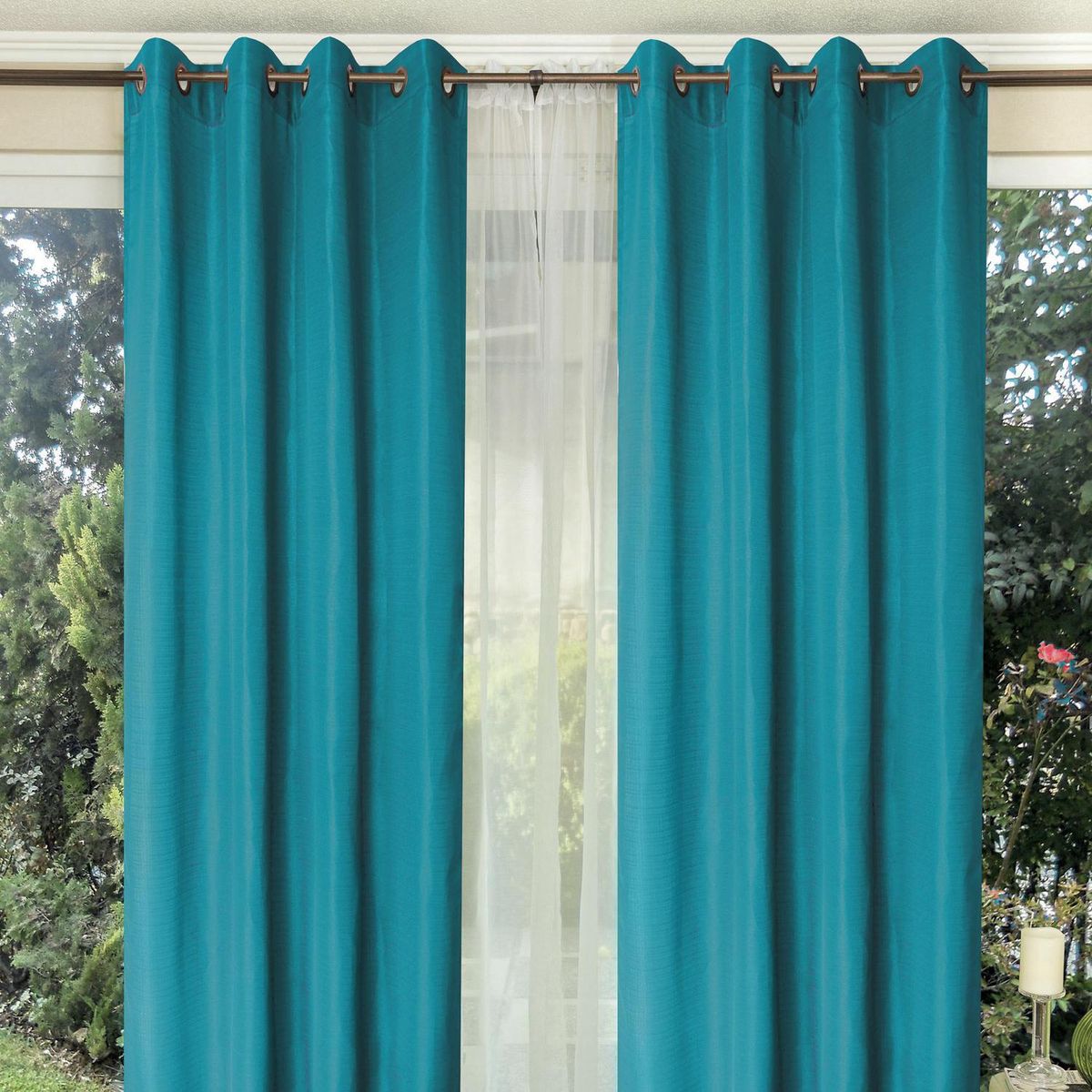 JUST HOME COLLECTION - Combo Cortinas Rústico Tabatha