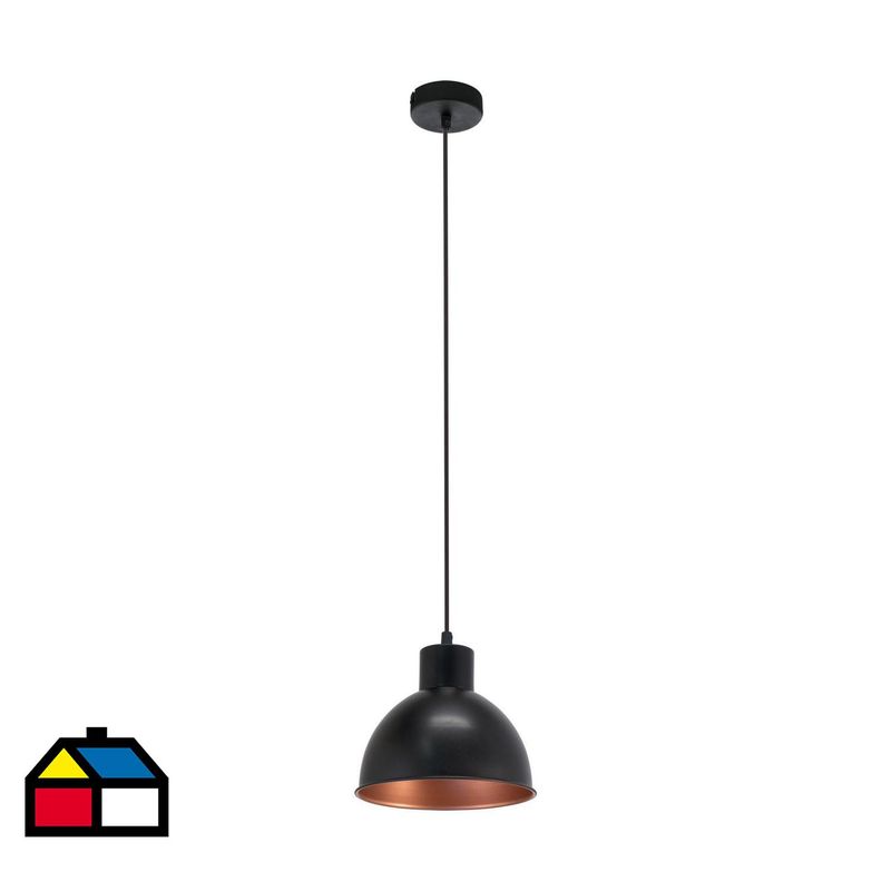 EGLO - Lámpara Colgante Acero Negro 21 cm