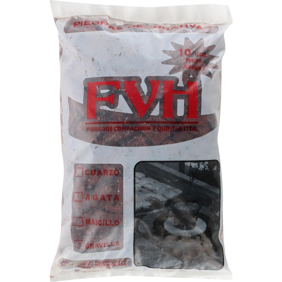FVH - Gravilla saco 10 kg rojo