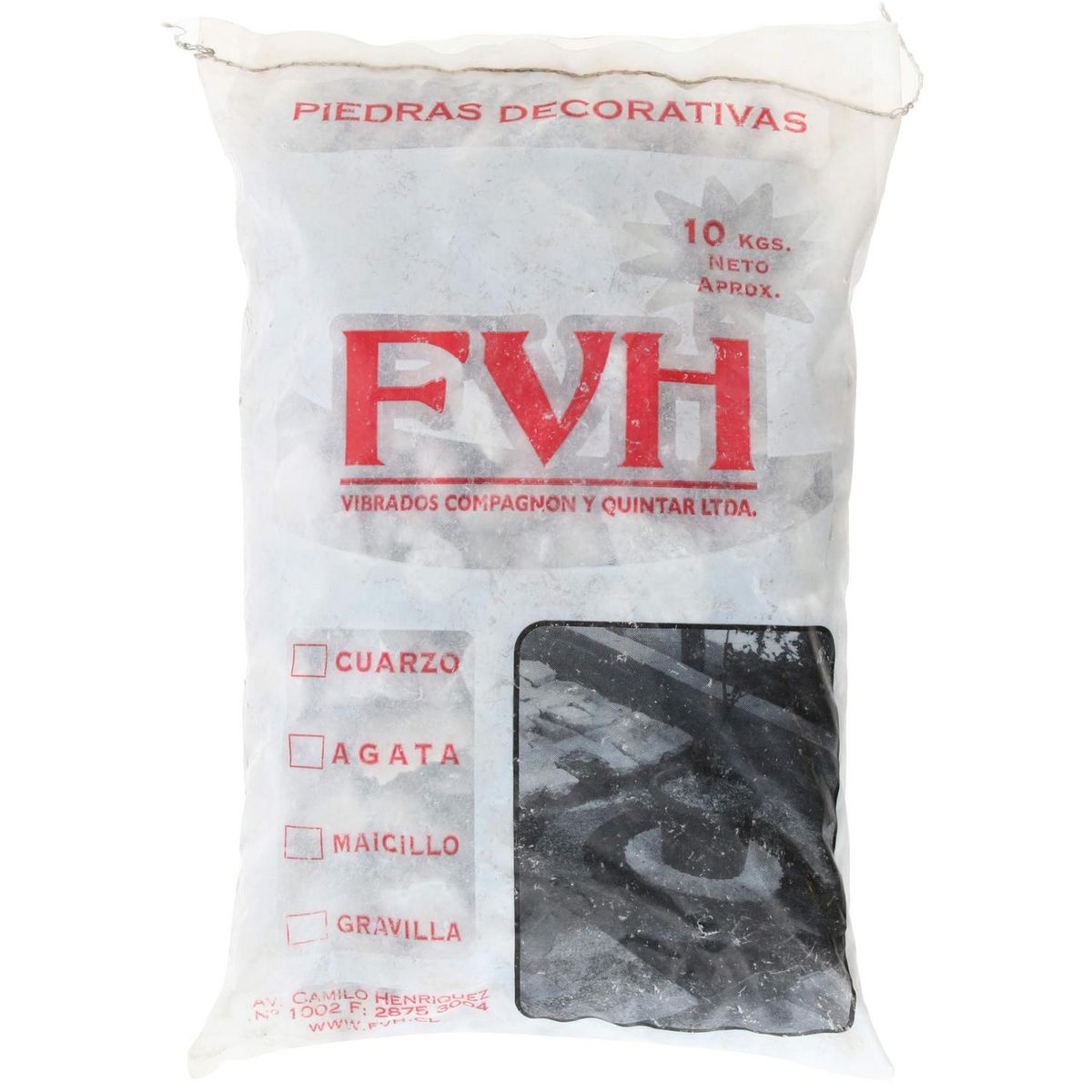 FVH - Gravilla saco 10 kg blanco