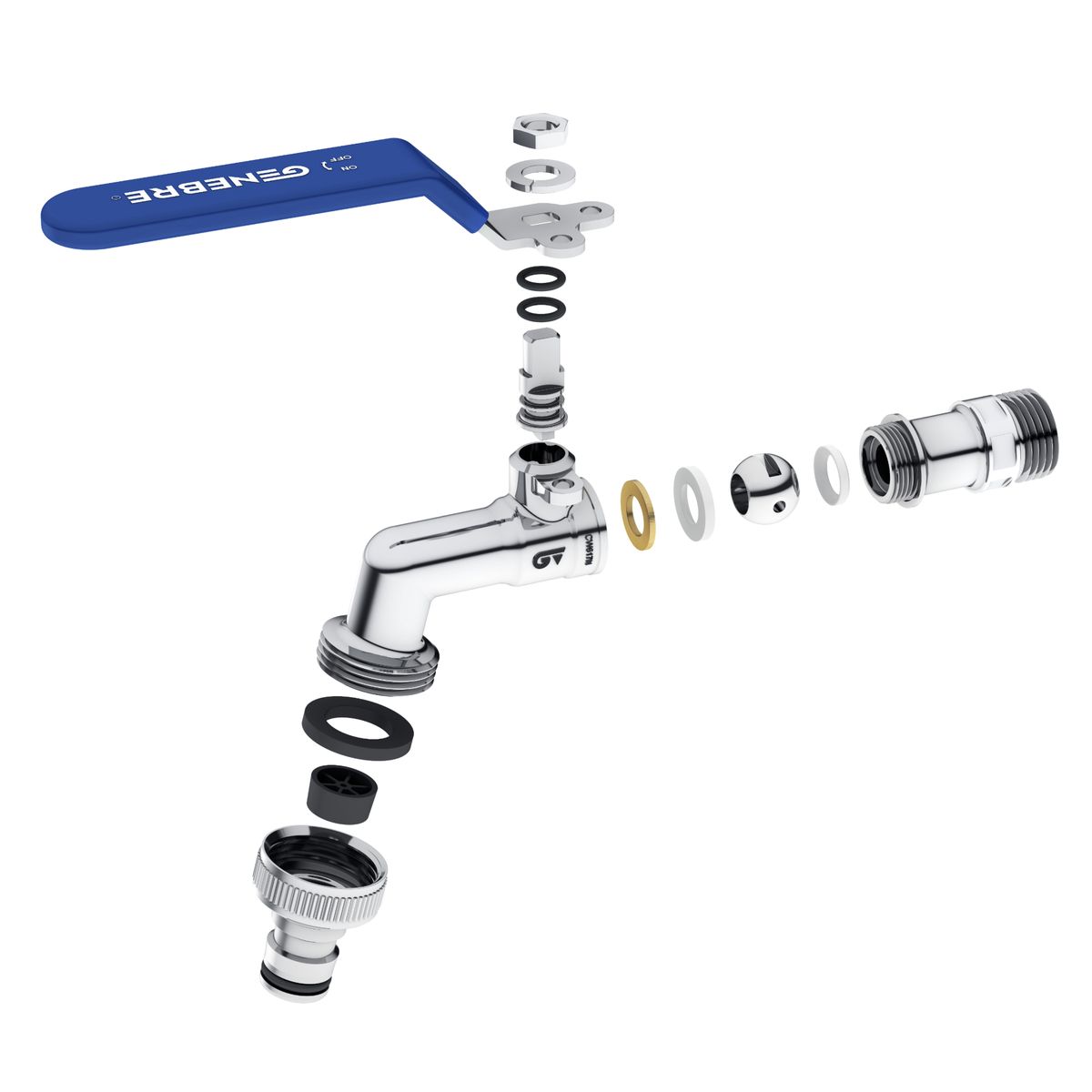 GENEBRE - Llave de Bola Jardín Pn16 de 3/4"x1"