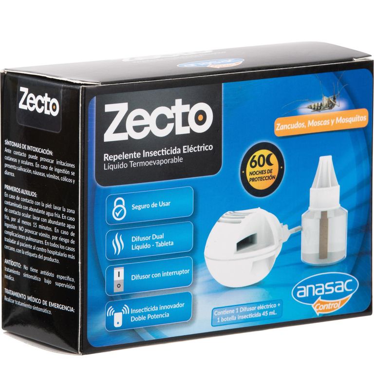 Insecticida eléctrico para zancudos difusor + botella liquida