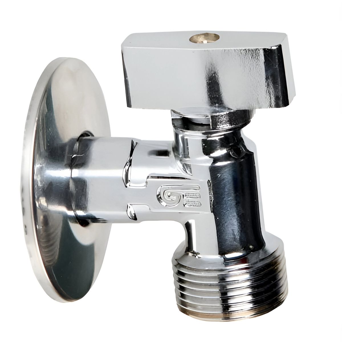 GENEBRE - Llave Bola Angular Cromada para Lavadora 1/2"X3/4"