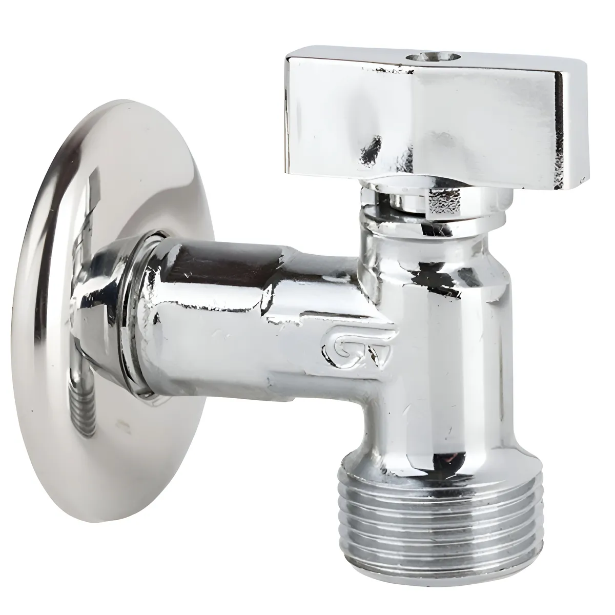 GENEBRE - Llave Bola Angular Cromada para Lavadora 1/2"X3/4"