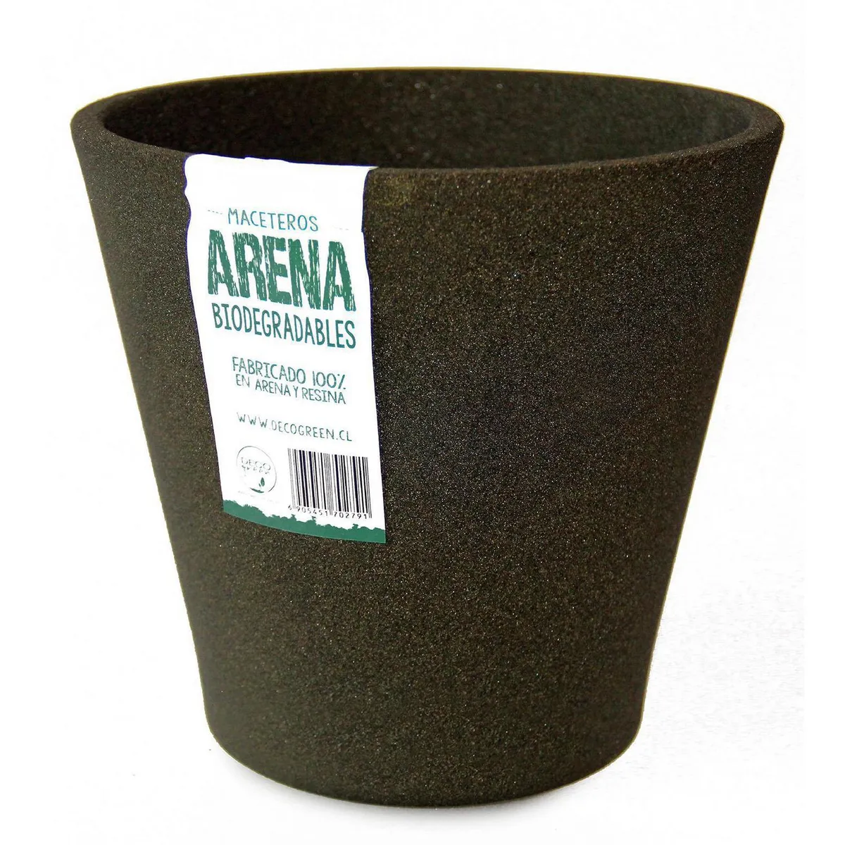 DECOGREEN - Set 5 Maceta Arena 1 Alto gris 1 Alto mostaza 2 Med rojo 1 Sucu naranj