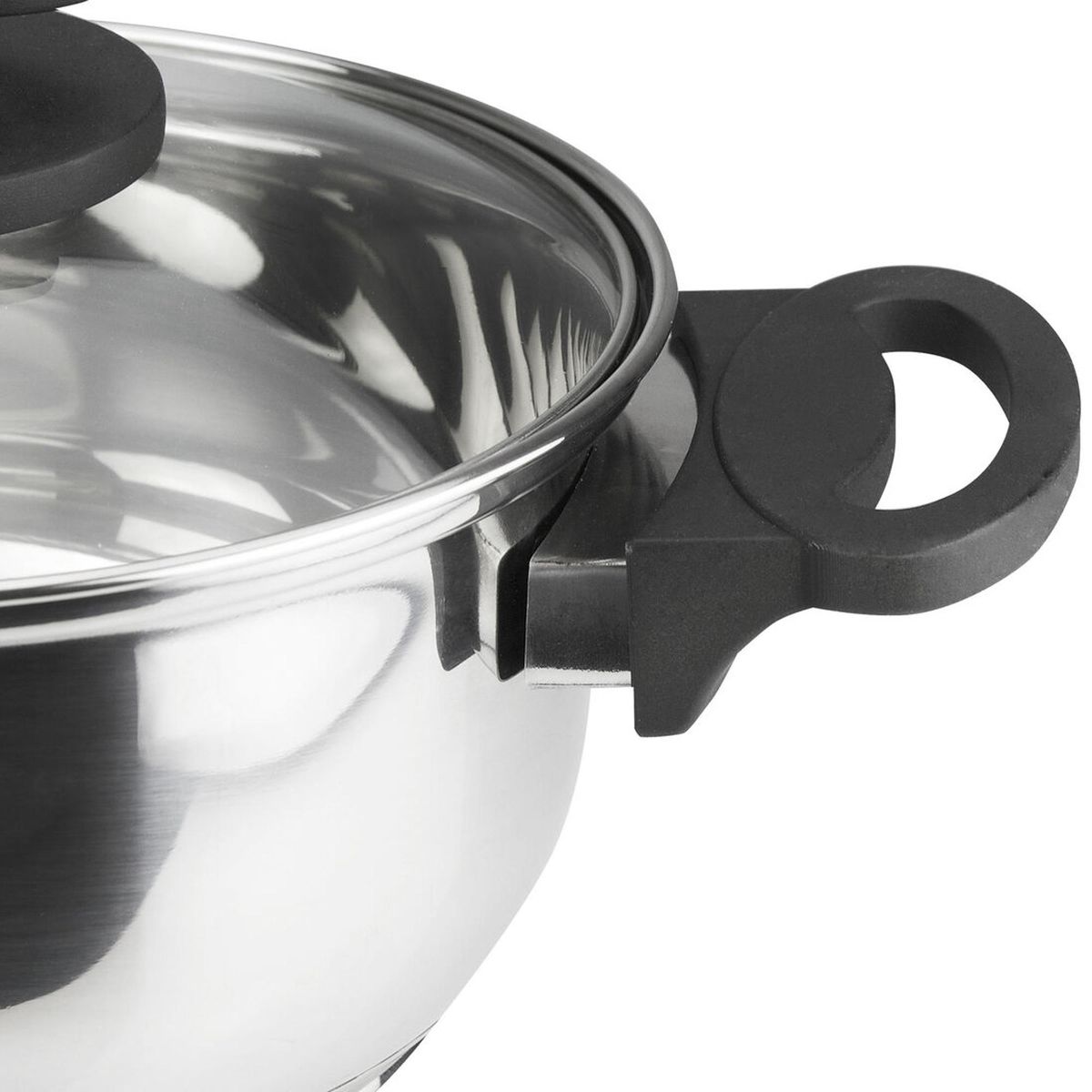 MAGEFESA - Batería de Cocina 5 Piezas Acero inoxidable Style Plateado