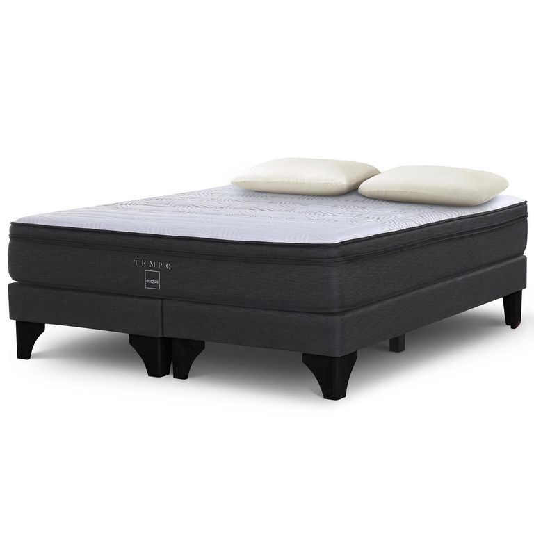 Cama Europea 2 Plazas Base Dividida Tempo/Almohada