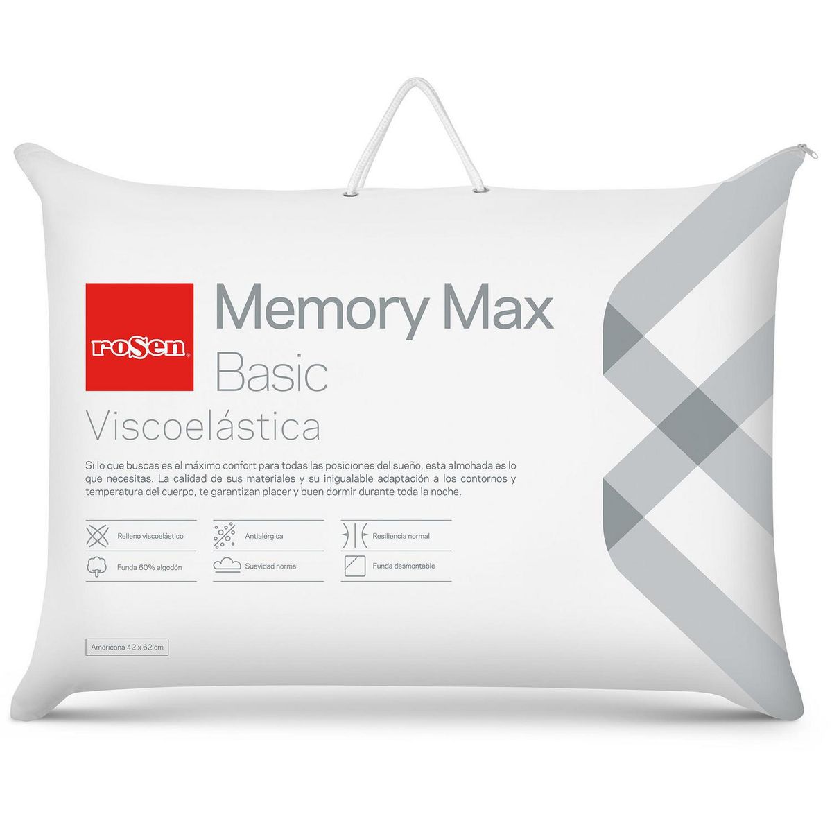 ROSEN - Cama Europea 2 Plazas Base Dividida Tempo/Almohada Memory Max