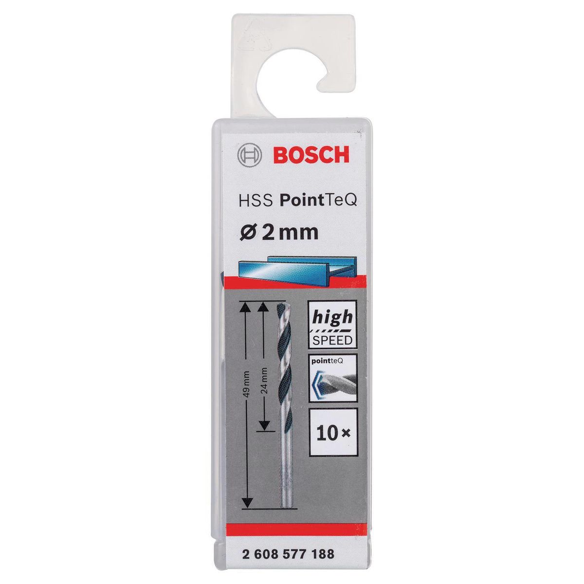 BOSCH - Set brocas para metal 2.0 mm 10 unidades