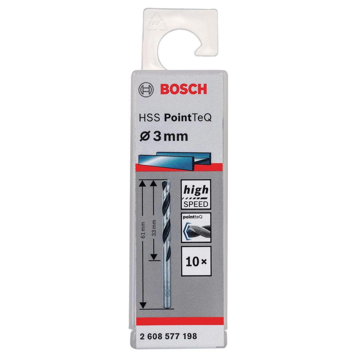 BOSCH - Set brocas para metal 3.0 mm 10 unidades