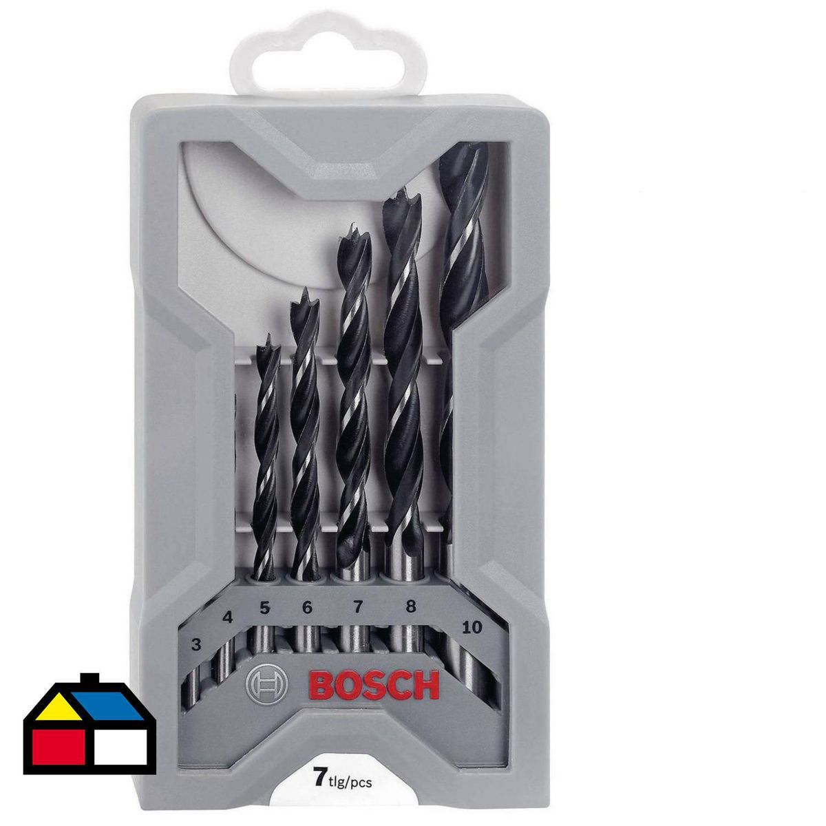 BOSCH - Set Brocas Para Madera 3 A 10 Mm 7 Unidades