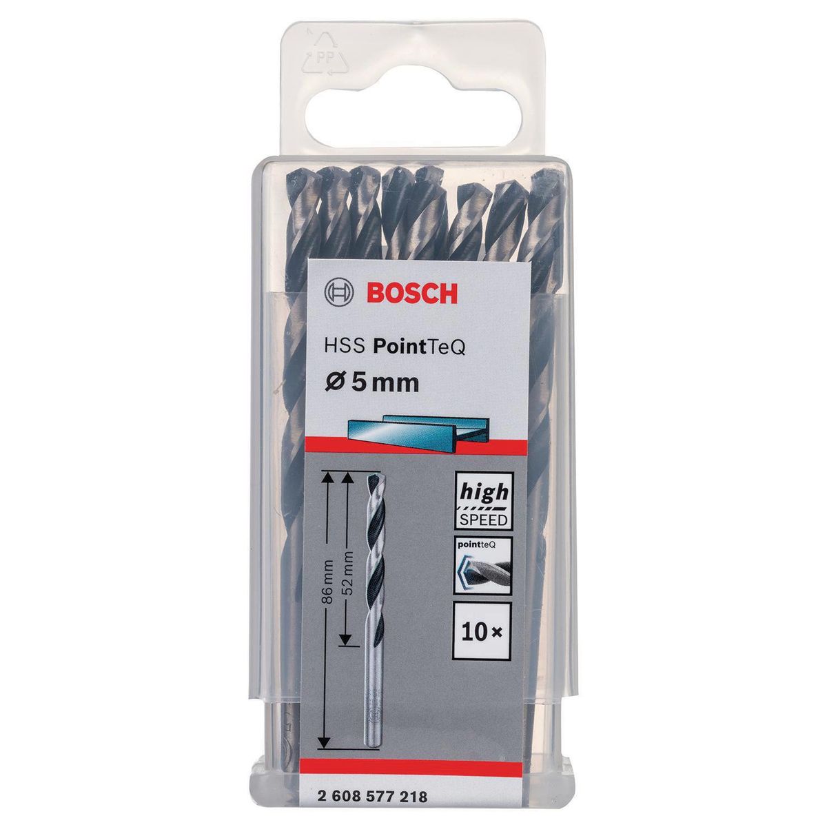 BOSCH - Set brocas para metal 5.0 mm 10 unidades