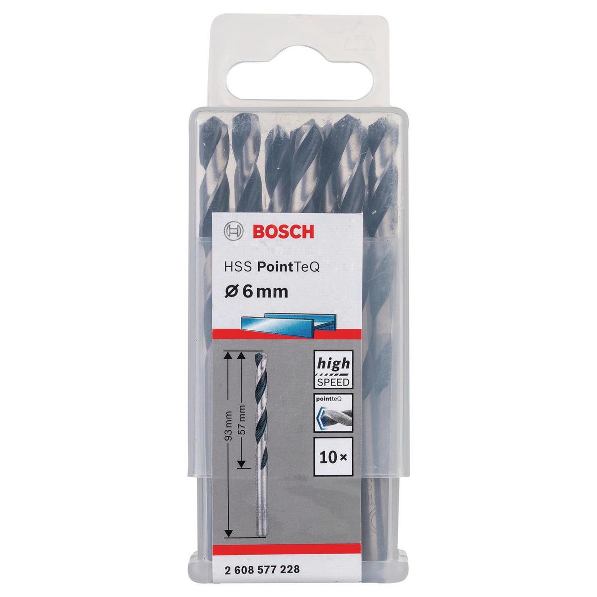 BOSCH - Set brocas para metal 6.0 mm 10 unidades