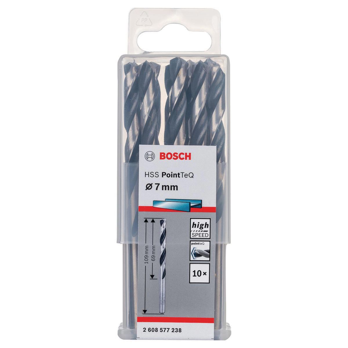 BOSCH - Set brocas para metal 7.0 mm 10 unidades