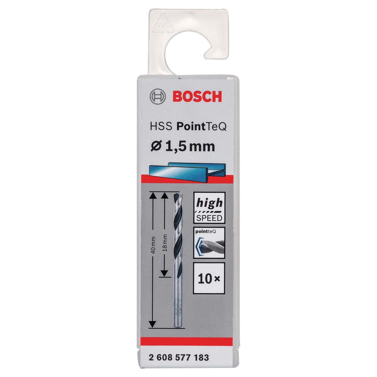 BOSCH - Set brocas para metal 1.5 mm 10 unidades