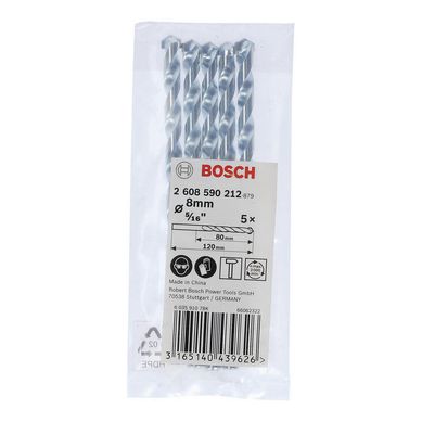 Set brocas para concreto 8x80x120 mm 5 unidades