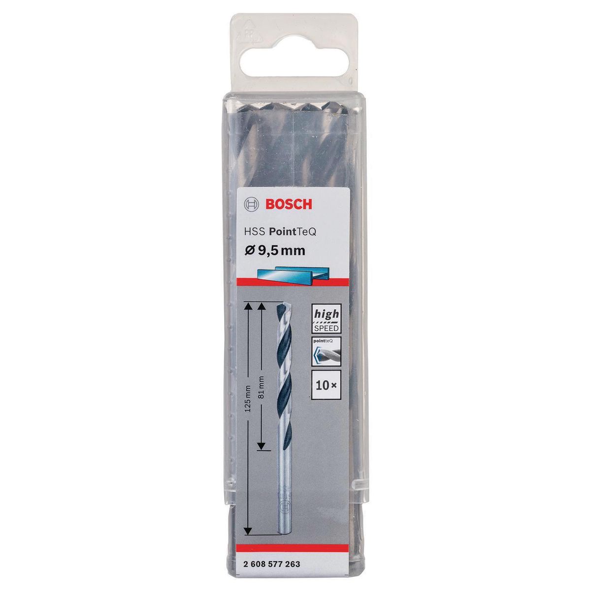 BOSCH - Set brocas para metal 9.5 mm 10 unidades
