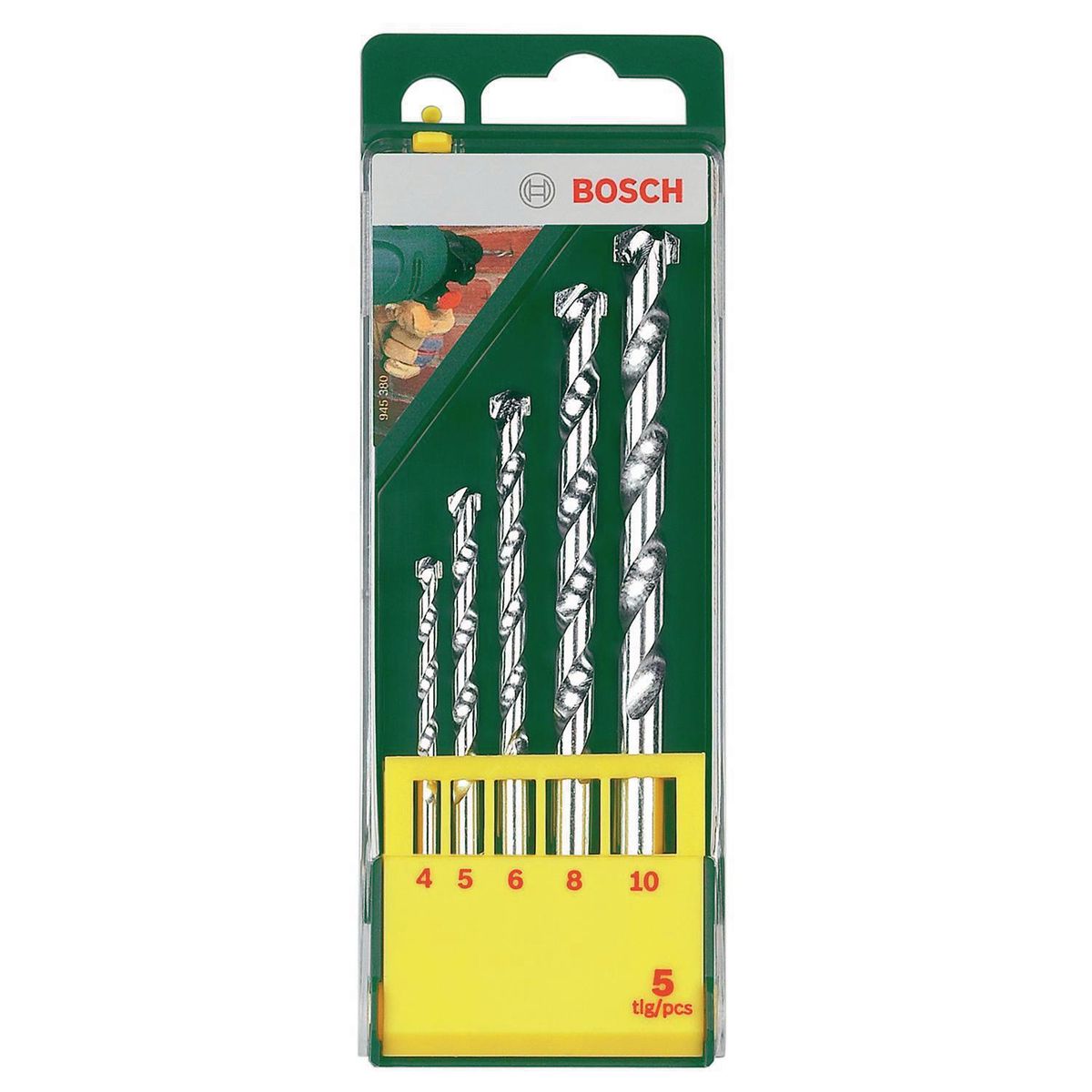 BOSCH - Set brocas para piedra 4 a 10 mm 5 unidades