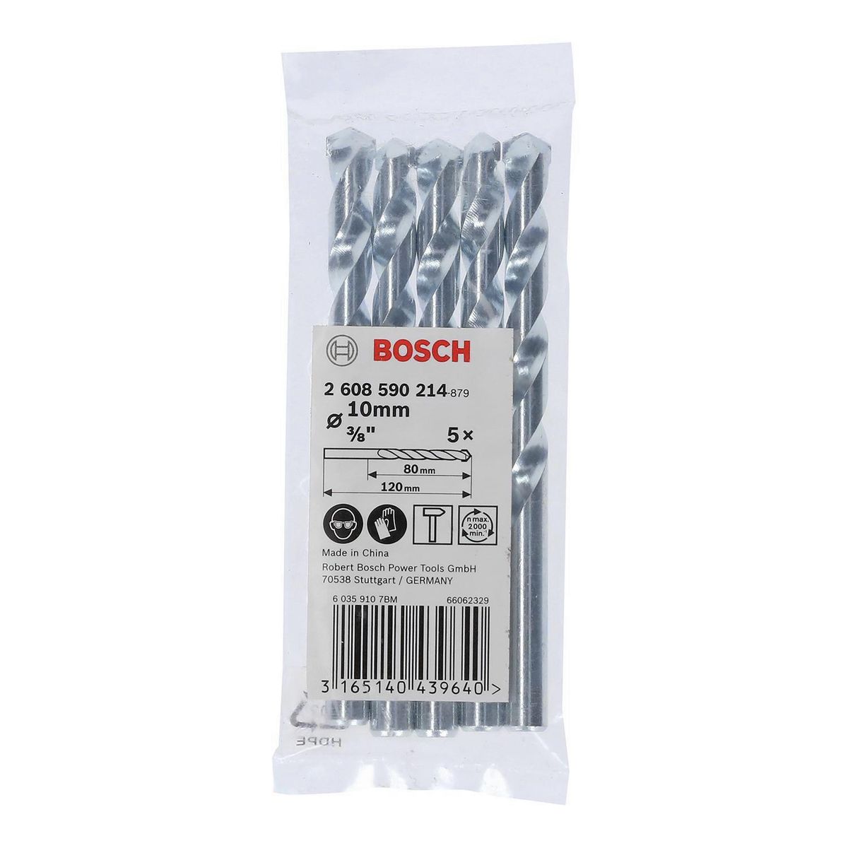 BOSCH - Set brocas para concreto 10x80x120 mm 5 unidades